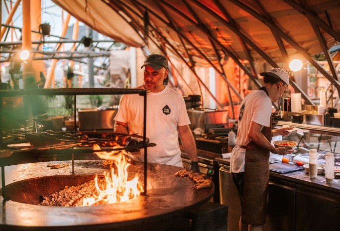 Eventzelt Pavillon von Strohboid - Gastronomie